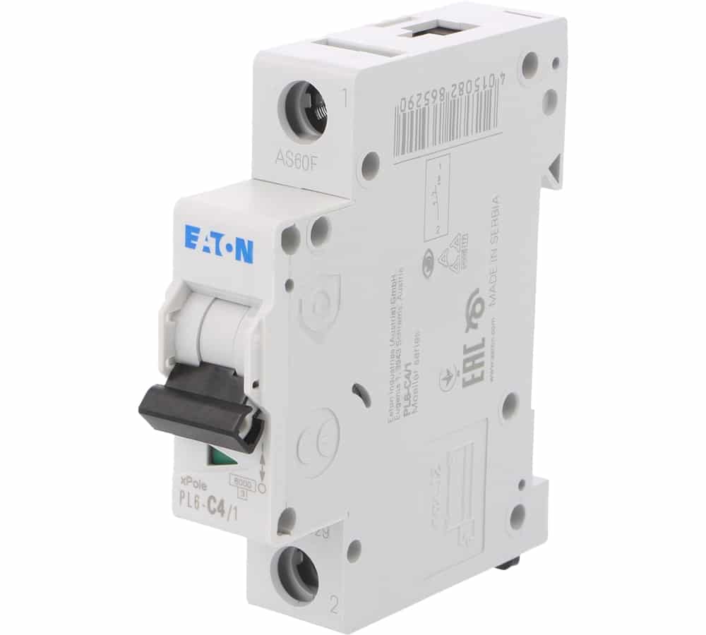 کلید مینیاتوری تک پل 4 آمپر تیپ C ایتون کد PL6-C4.1 کلید مینیاتوری تک پل 4 آمپر تیپ C ایتون کد PL6-C4.1